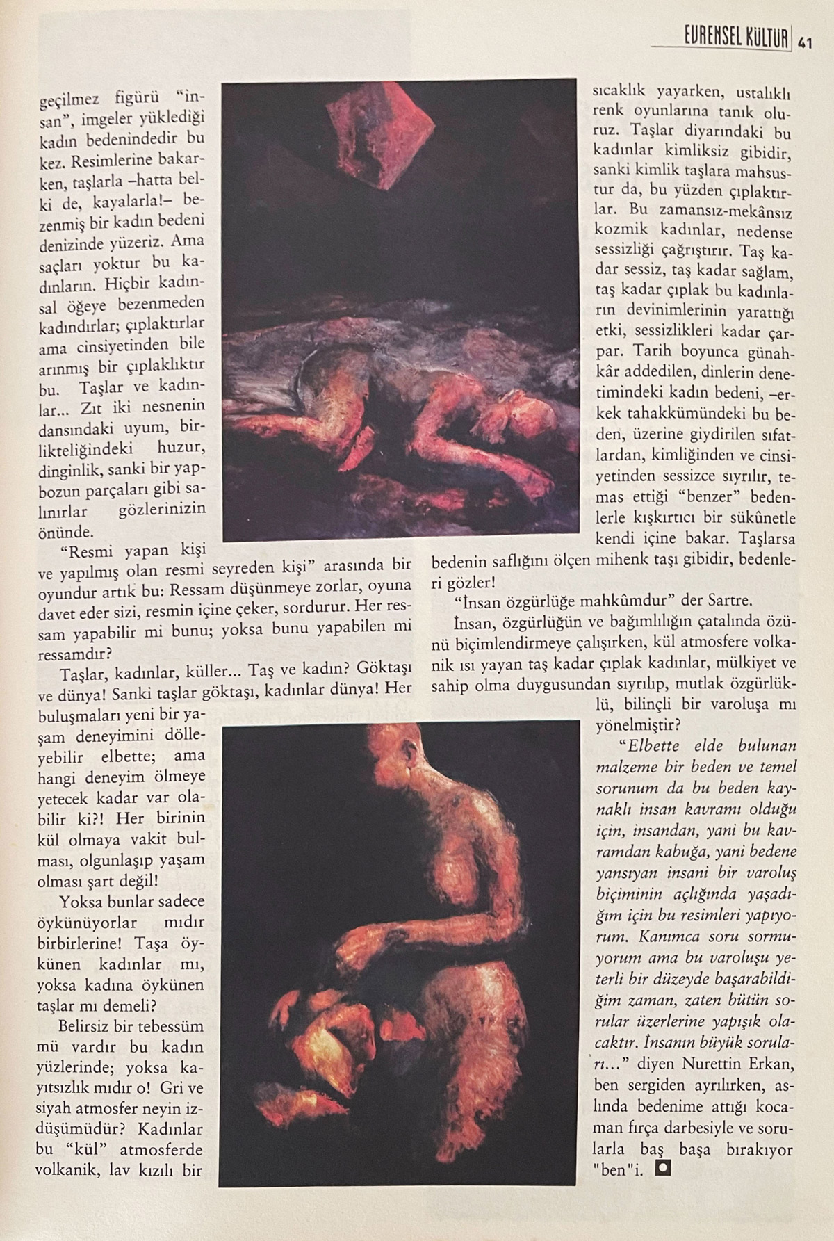 Artıcle about Nurettin Erkan Paintings by Didem Gercek